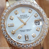 ROLEX DATEJUST GOLD MOTHER OF PEARL DIAMONDS DIAL & BEZEL MIDSIZE PRESIDENT 6624