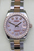ROLEX DATEJUST LADIES MIDSIZE TWO TONE 18K ROSE GOLD DIAMOND DIAL & BEZEL 178241
