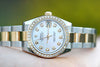 ROLEX MIDSIZE 31mm DATEJUST 178273 18K YELLOW GOLD STEEL DIAMONDS BEZEL DIAL