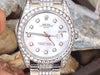 ROLEX 34mm DATE STAINLESS STEEL DIAMOND OYSTER BAND