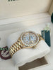 ROLEX LADIES PRESIDENT 18K GOLD 26 mm MOTHER OF PEARL DIAMOND DIAL BEZEL 69178