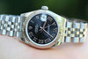 ROLEX MIDSIZE LADIES 31mm DATEJUST STAINLESS STEEL 18K WHITE GOLD BEZEL 178274