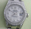 ROLEX LADIES DATEJUST STAINLESS STEEL DIAMOND MOP DIAL BEZEL & LUGS 179160