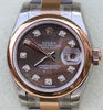 ROLEX LADIES DATEJUST TWO TONE TAHITIAN BLACK MOTHER-OF-PEARL DIAMOND DIAL