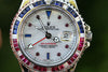 ROLEX GMT MASTER II STEEL 40mm PEPSI 16710 DIAMOND SAPPHIRE RUBY MofPEARL