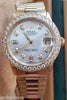 ROLEX DATEJUST GOLD MOTHER OF PEARL DIAMONDS DIAL & BEZEL MIDSIZE PRESIDENT 6624