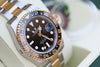 ROLEX GMT II TWO TONE 18k GOLD & STEEL WATCH NEW CERAMIC BEZEL BLACK 116713