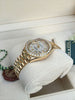 ROLEX LADIES PRESIDENT 18K GOLD 26 mm MOTHER OF PEARL DIAMOND DIAL BEZEL 69178