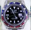 ROLEX GMT II STEEL DIAMOND LUGS RUBY SAPPHIRE DIAMOND PEPSI BEZEL 116710