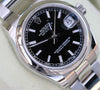 ROLEX DATEJUST MIDSIZE LADIES WATCH 178240 STAINLESS STEEL BLACK DIAL