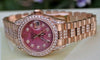 ROLEX LADIES 179175 ALL DIAMOND 18K ROSE GOLD PRESIDENT UNWORN