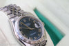 ROLEX DATEJUST MENS 116234 36 mm WATCH STAINLESS STEEL BLUE DIAL ROMANS