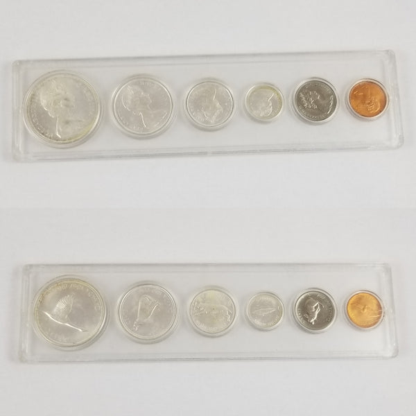 1867 / 1967 CANADIAN 6 Coin Centennial Wildlife Mint Set Silver