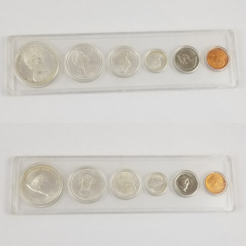 1867 / 1967 CANADIAN 6 Coin Centennial Wildlife Mint Set Silver