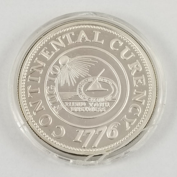 1776 Continental Currency Proof 2 oz .999 Silver Dollar Copy America's Rarest Coins