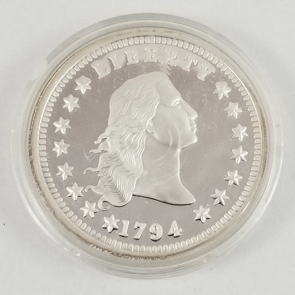 1794 Flowing Hair Proof 2 oz .999 Silver Dollar Copy America's Rarest Coins