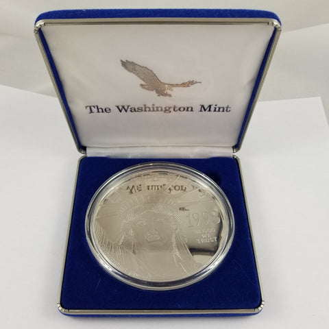 1998 Giant Quarter Pound Eagle Proof - Solid .999 Silver - .999 Platinum Layered