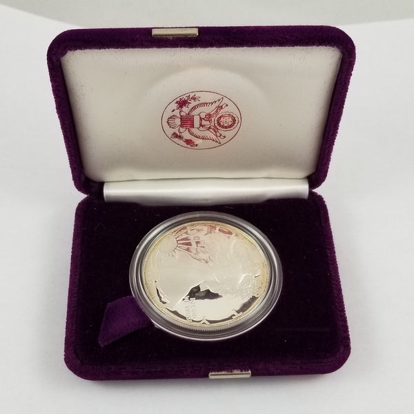 1986 S .999 Silver American Eagle 1 OZ Proof Coin COA