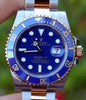 ROLEX MENS 116613 CERAMIC STEEL GOLD BLUE SUBMARINER NEW DIAL COLOR