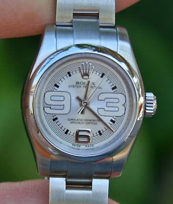 ROLEX STEEL LADIES OYSTER PERPETUAL NO DATE WATCH