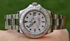ROLEX MENS STEEL PLATINUM YACHTMASTER 16622 RUBY MOTHER OF PEARL UNWORN