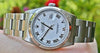 ROLEX MENS STEEL DATEJUST WATCH 16200 WHITE ROMAN SAPPHIRE CRYSTAL QUICKSET