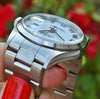 ROLEX MENS STEEL DATEJUST WATCH 16200 WHITE ROMAN SAPPHIRE CRYSTAL QUICKSET