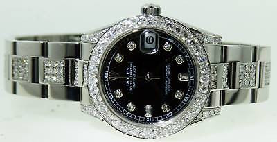 ROLEX MIDSIZE LADIES DATEJUST WATCH DIAMONDS