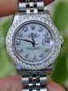 ROLEX LADIES DATEJUST WATCH DIAMOND DIAL BEZEL