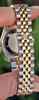 ROLEX 18k GOLD S/S MIDSIZE LADIES MENS DATEJUST WATCH