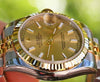 ROLEX 18k GOLD S/S MIDSIZE LADIES MENS DATEJUST WATCH