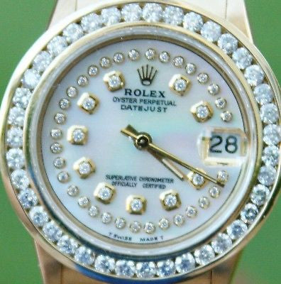 ROLEX 18k GOLD DIAMOND PRESIDENT MIDSIZE LADIES WATCH