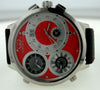 CURTIS & CO. BIG TIME WORLD RED DIAL STEEL 4 TIME ZONE