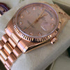 Rolex Day-Date Presidential 36mm Pink Rose Gold 118235 Diamond Dial