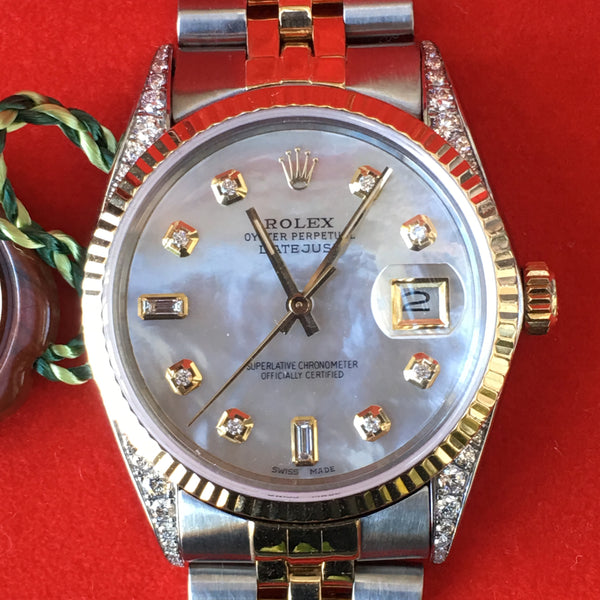 Rolex Datejust 36mm 16233 or 16013 18k Yellow Gold Stainless Steel Diamond Dial