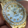Rolex Datejust Presidential 26mm 18k Gold Oversized Diamond Bezel MOP Dial 69178