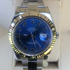 Rolex Datejust II 41mm Steel Oyster Bracelet 18k White Gold Fluted Bezel