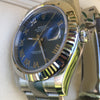 Rolex Datejust II 41mm Steel Oyster Bracelet 18k White Gold Fluted Bezel
