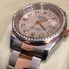 Rolex 36mm Datejust 116201 Rose/Pink Gold Steel Diamond Bezel MOP Dial