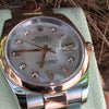Rolex 36mm Datejust 116201 Rose Pink Gold Steel MOP Diamond Dial