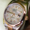 Rolex 36mm Datejust 116201 Rose Pink Gold Steel MOP Diamond Dial