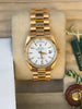 ROLEX MENS PRESIDENT DAY DATE 36mm 18238 18K GOLD DOUBLE QUICK BOX PAPERS