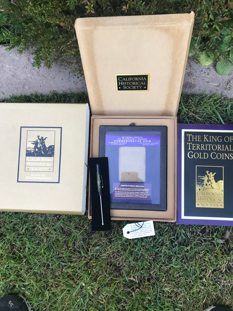 1855 Kellog & Co $50 Round Original Box Screwdriver & Book COIN NOT INCLUDED