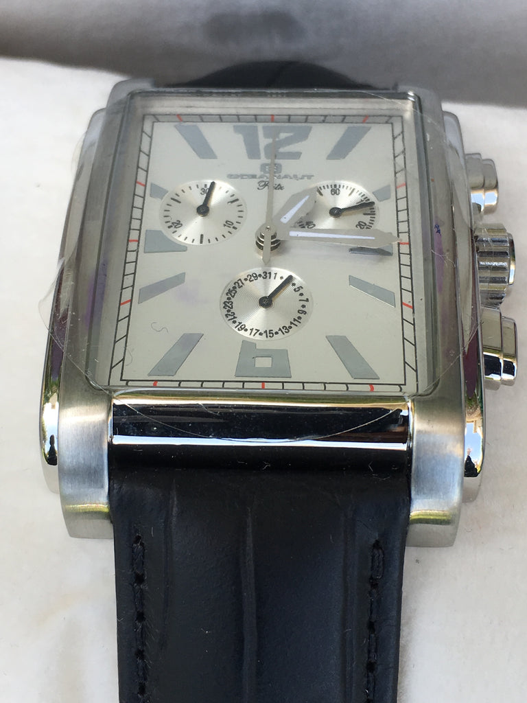 Oceanaut Ritz Tank Chronograph Stainless Steel Silver Dial Quartz Watch