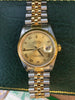 ROLEX MEN LADIES 16233 DATEJUST 18k GOLD STEEL JUBILEE BAND BOX