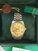 ROLEX MEN LADIES 16233 DATEJUST 18k GOLD STEEL JUBILEE BAND BOX