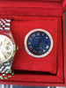 Rolex Datejust 36mm Steel Jubilee Band Diamond Bezel Blue Roman Dial 16234