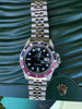 Rolex GMT Master II Steel 40mm Diamond Ruby Sapphire Bezel Jubilee Band 116710