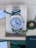 Rolex 31mm Datejust Steel Diamond Dial Bezel 18k White Gold Band 178240