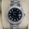 Rolex 178240 Datejust 31mm Midsize Stainless Steel Diamond Dial Lugs Gold Bezel